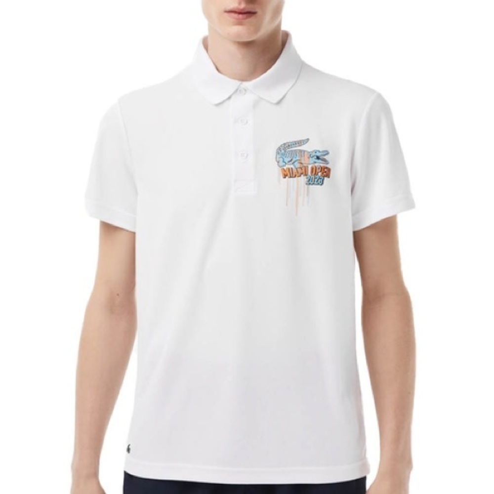 Lacoste Miami Open 23 Men's Tennis Polo - White